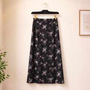 Kathy Lee Size 6 Floral Print Retro Style Maxi Skirt